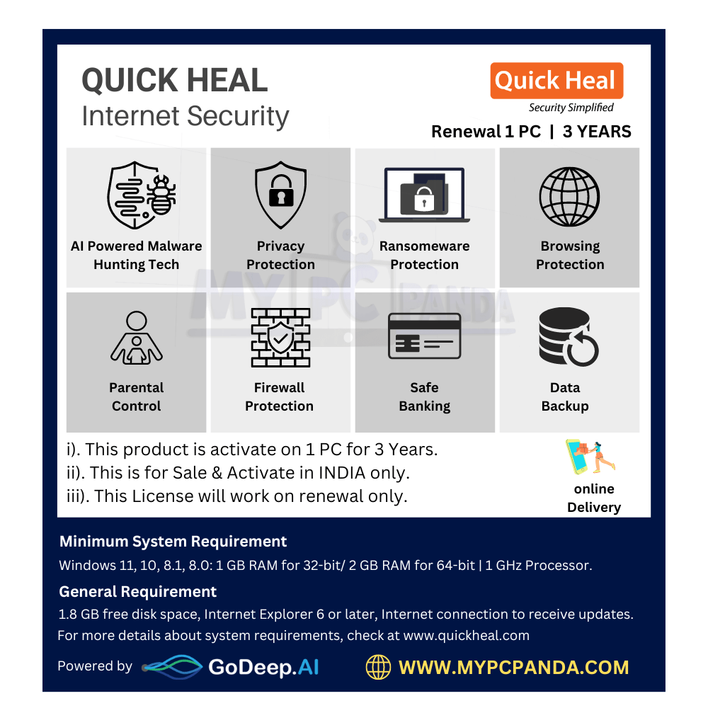 1707913452.Quick Heal Internet Security 1 User 3 Years Renewal Price-my pc panda